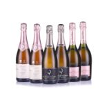 Two bottles of Berry Bros & Rudd Grand Cru Rose Champagne, together with two bottles of Billecart-