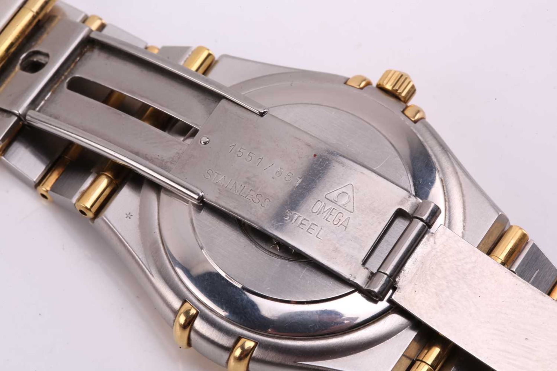 Omega. An Omega Constellation mixed metal, automatic chronometer; white dial with gold baton - Image 5 of 13