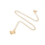 Tiffany & Co. - an 18ct yellow gold crab charm pendant on chain, the stylised crab has diamond-set