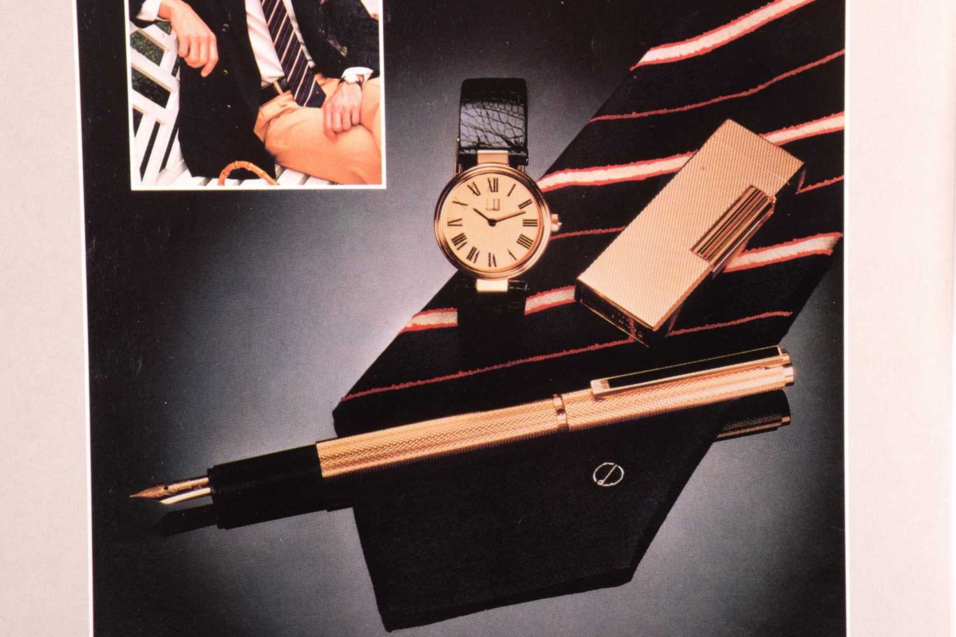 Dunhill - collectors' lot comprising a lighter, a fountain pen and a watch; the Rollagas lighter - Image 16 of 22