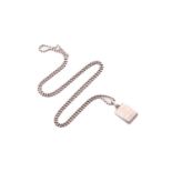 Tiffany & Co. - an '1837 Makers' pendant on ball chain, the rectangular pendant laser engraved