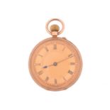A 9ct yellow gold Mummery and Sons open-face pocket watch, featuring a keyless wound movent in a 9ct