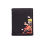 Montblanc - a leather cardholder from the Naruto collaboration, celebrating the 20th anniversary