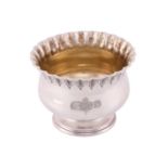 Grosjean & Woodward for Tiffany & Co; a 19th-century circular silver rose bowl, of heavy inverted