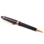 Montblanc - Meisterstück LeGrand ballpoint pen, with twist-action black resin barrel and yellow-tone