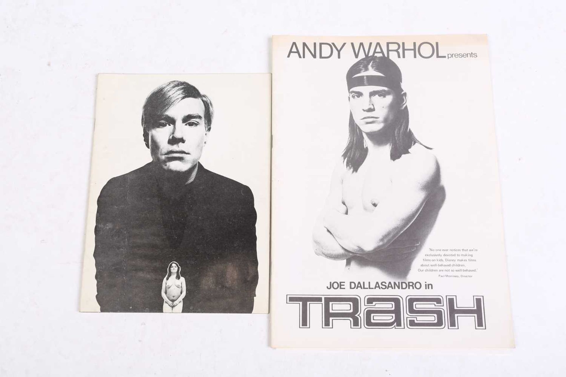 Andy Warhol (1928-1987): an original theatre programme for 'Pork', a 1971 play at the Round House,