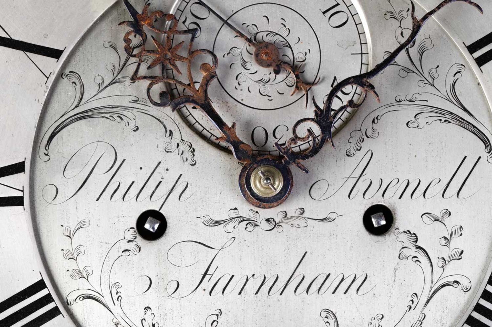 Philip Avenalll (II) of Farnham (Surrey); A George III oak-cased 8-day longcase clock, fitted with a - Image 11 of 19