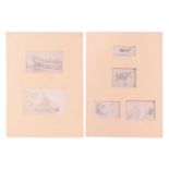 Joseph Stannard (1797-1830), four pencil sketches on paper, collated in a card mount, depicting