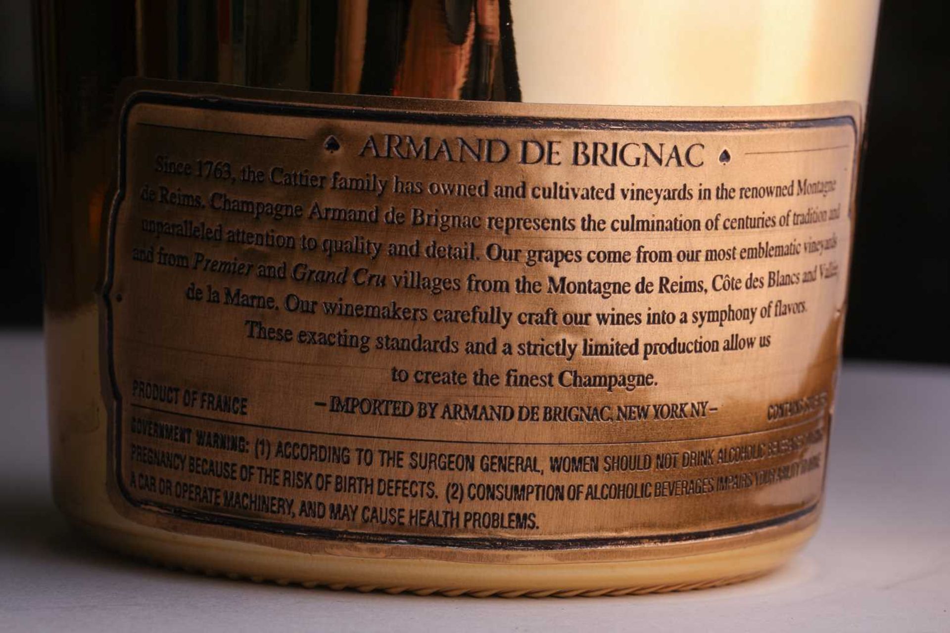 A Jeroboam of Cattier Armand de Brignac Ace of Spades Brut Champagne, 3lt, 12.5%Private collector in - Bild 7 aus 10