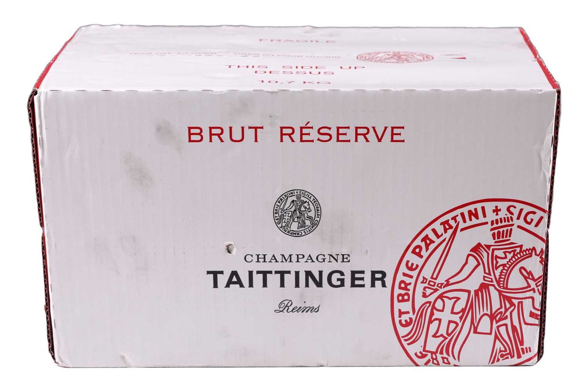 Six bottles of Taittinger Brut Reserve Champagne, 750ml in an unopened carton.Private collector in - Bild 2 aus 3