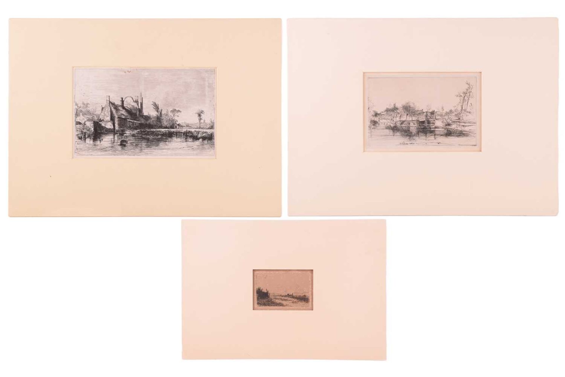 Edward Thomas Daniell (1804-1842), four etchings of Norfolk interest, comprising: 'Near Norwich (