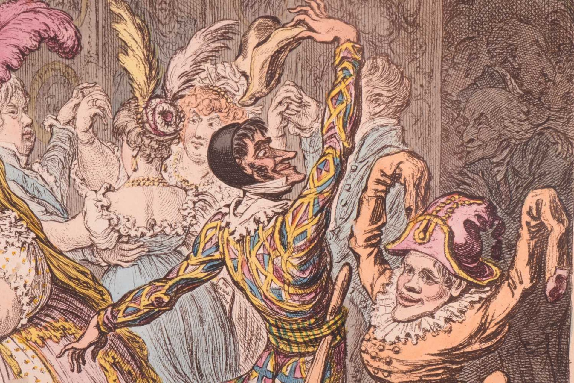 After James Gillray (1756-1815), 'Dilettanti Theatricals - or a Peep at the Green Room - Vide Pic- - Image 9 of 23