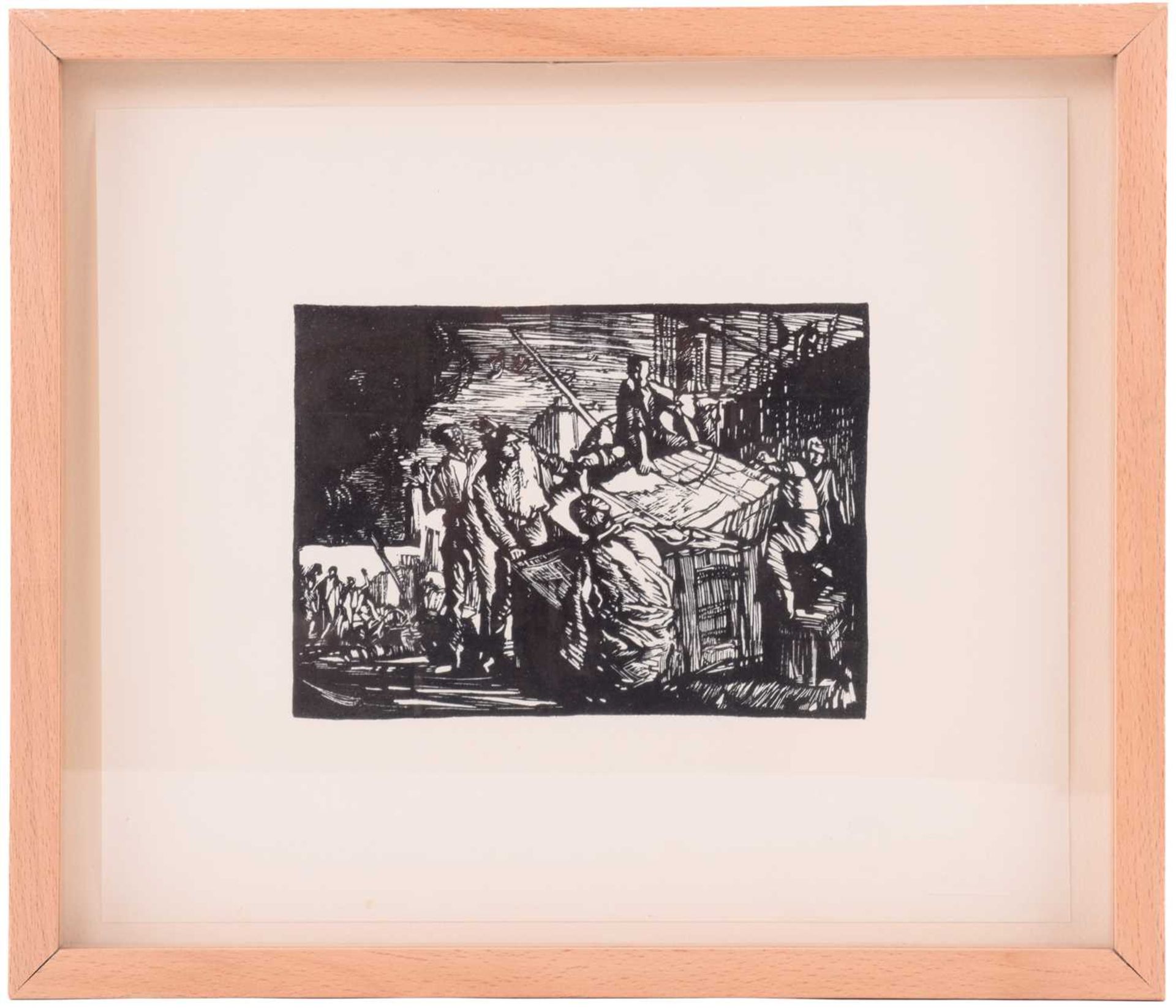 Frank Brangwyn (1867 - 1956), 'Bringing home the Christmas Goose', signed in pencil, etching, pastel - Image 9 of 25