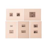 Thomas Lound (1802-1861), a collection of nine small sketches, charcoal and chalk on paper, probably