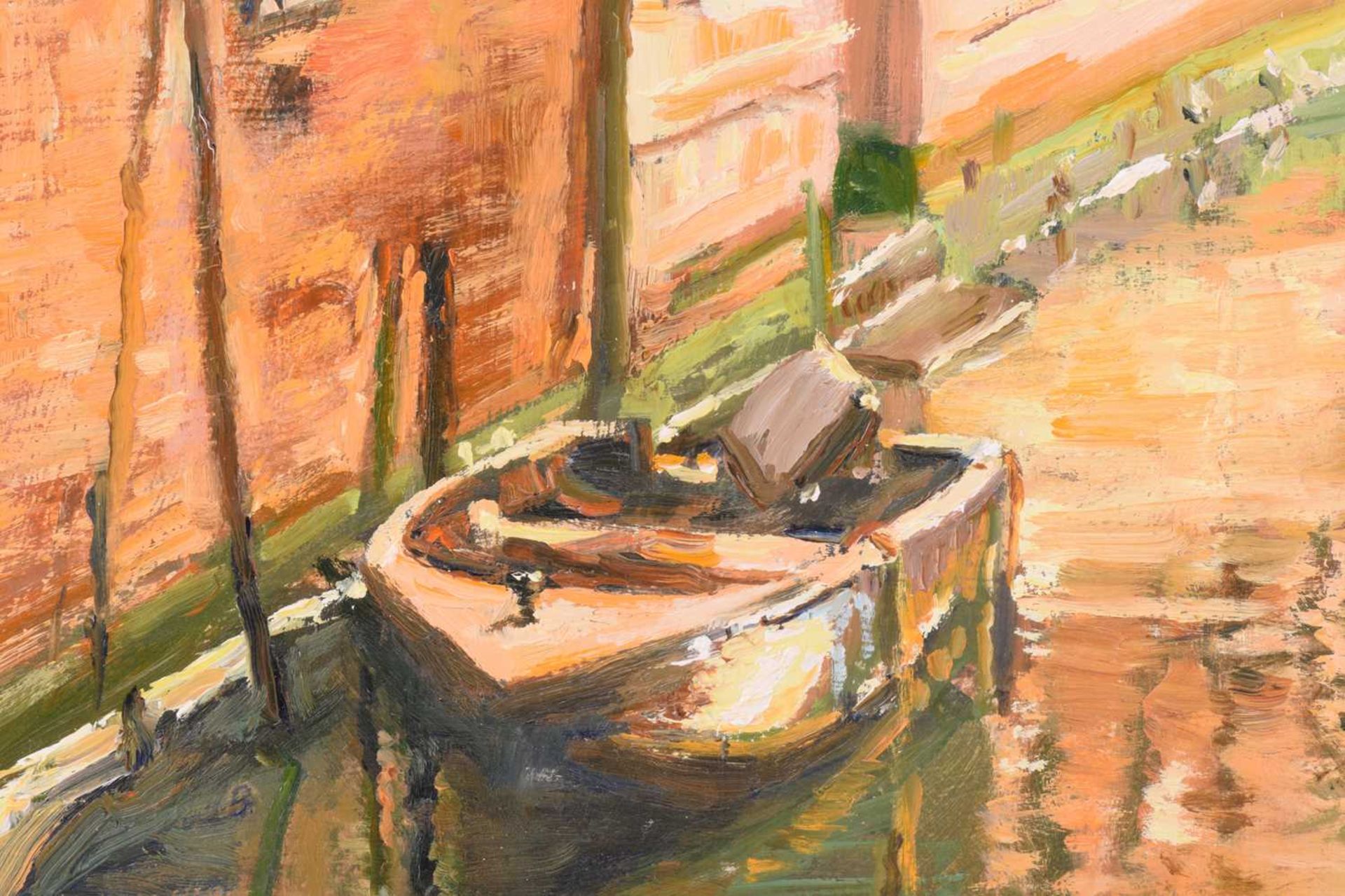 Margaret Glass (b.1950), Venetian Canal, initialled, oil on board, 54 x 74 cm, framed, frame 75.5 - Image 9 of 11