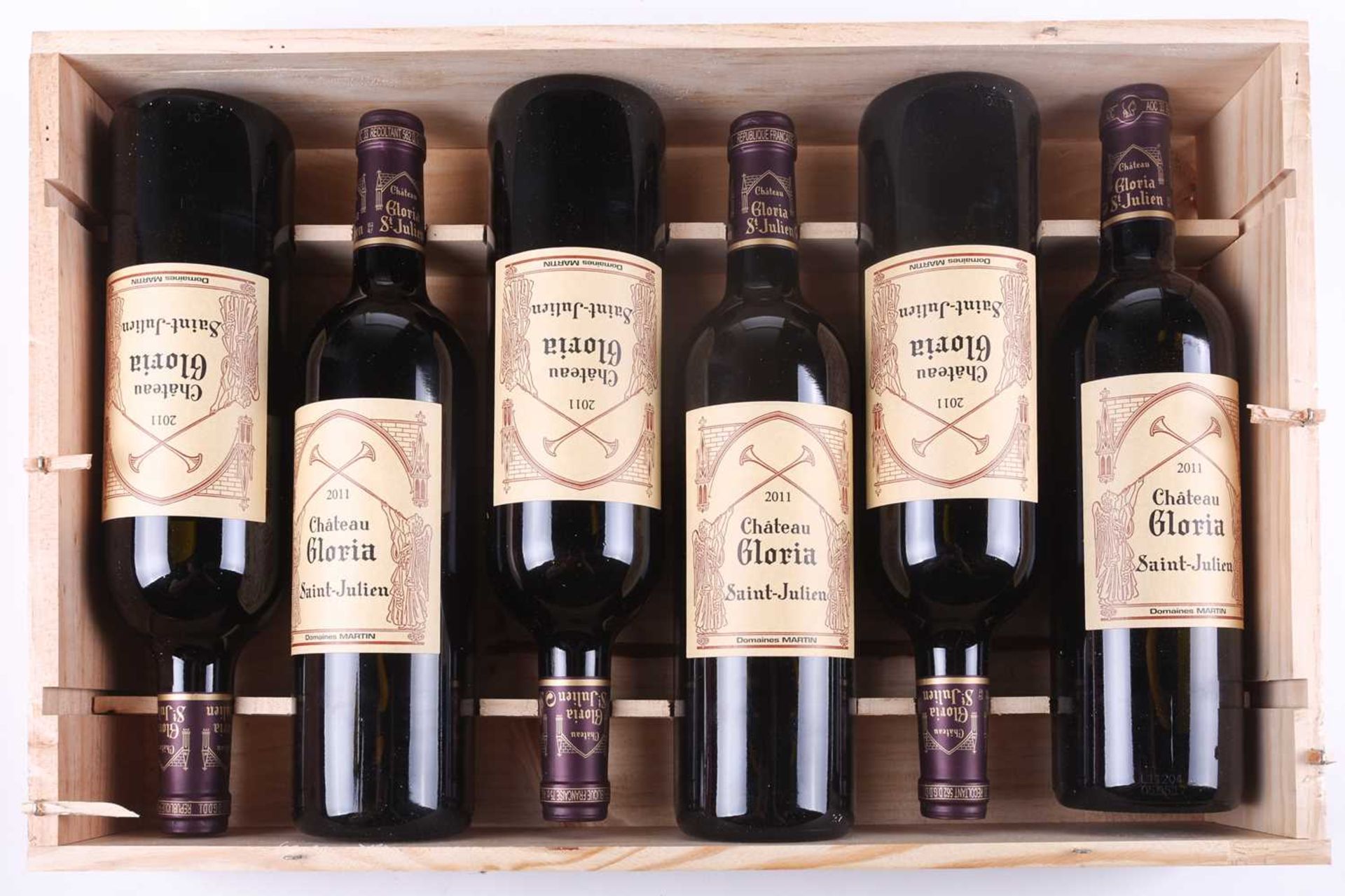 Six bottles of Chateau Gloria St Julien Bordeaux, 2011, OWCPrivate collector in London Unopened - Image 2 of 21