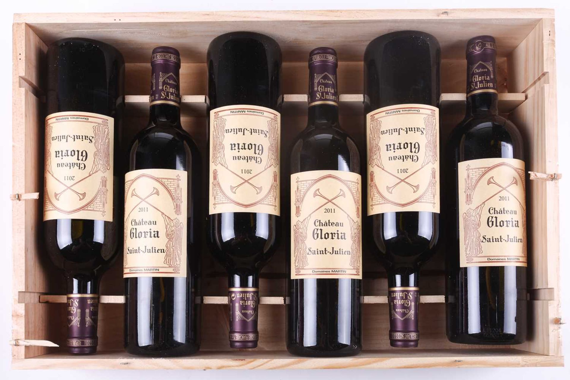 Six bottles of Chateau Gloria St Julien Bordeaux, 2011, OWCPrivate collector in London Unopened - Bild 2 aus 21