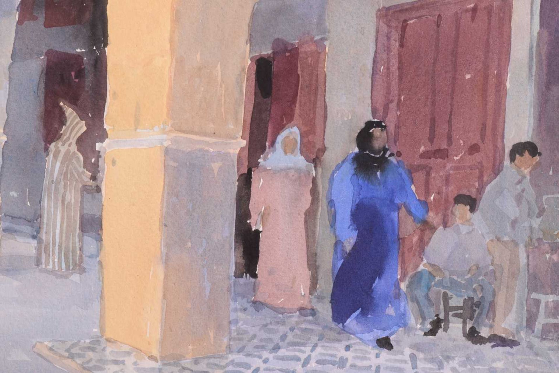 Lucy Willis (b.1954) British, ‘Arcade, Meknes’, watercolour, signed and dated 2000, 37 cm x 55.5 - Image 8 of 10