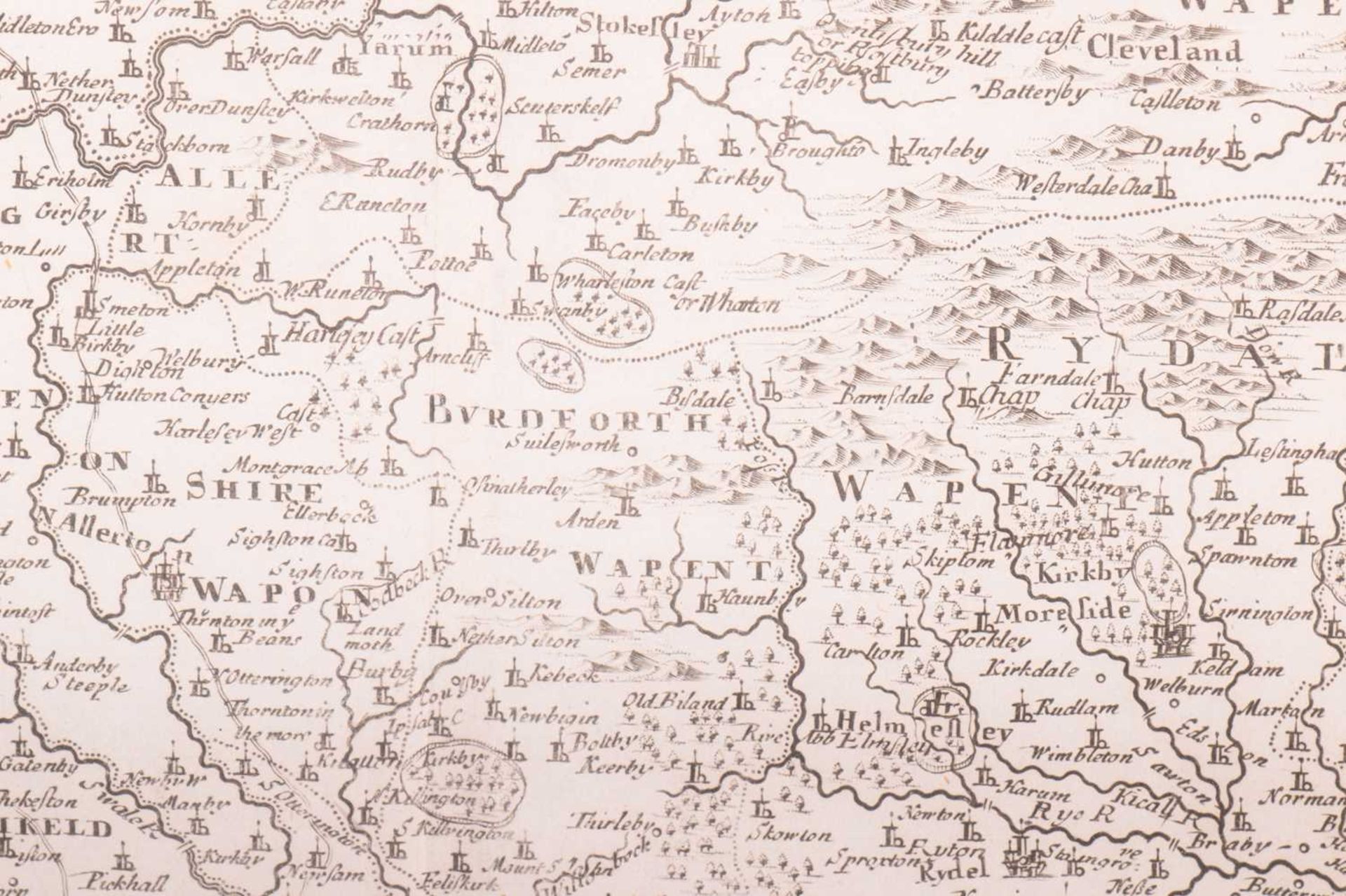 Robert Morden (c.1650-1703) a hand-tinted engraved map of 'Darbyshire', 36 cm x 42 cm, together with - Image 16 of 34