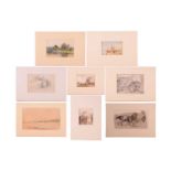 Of Norfolk interest: a collection of watercolours and sketches by various artists, comprising: