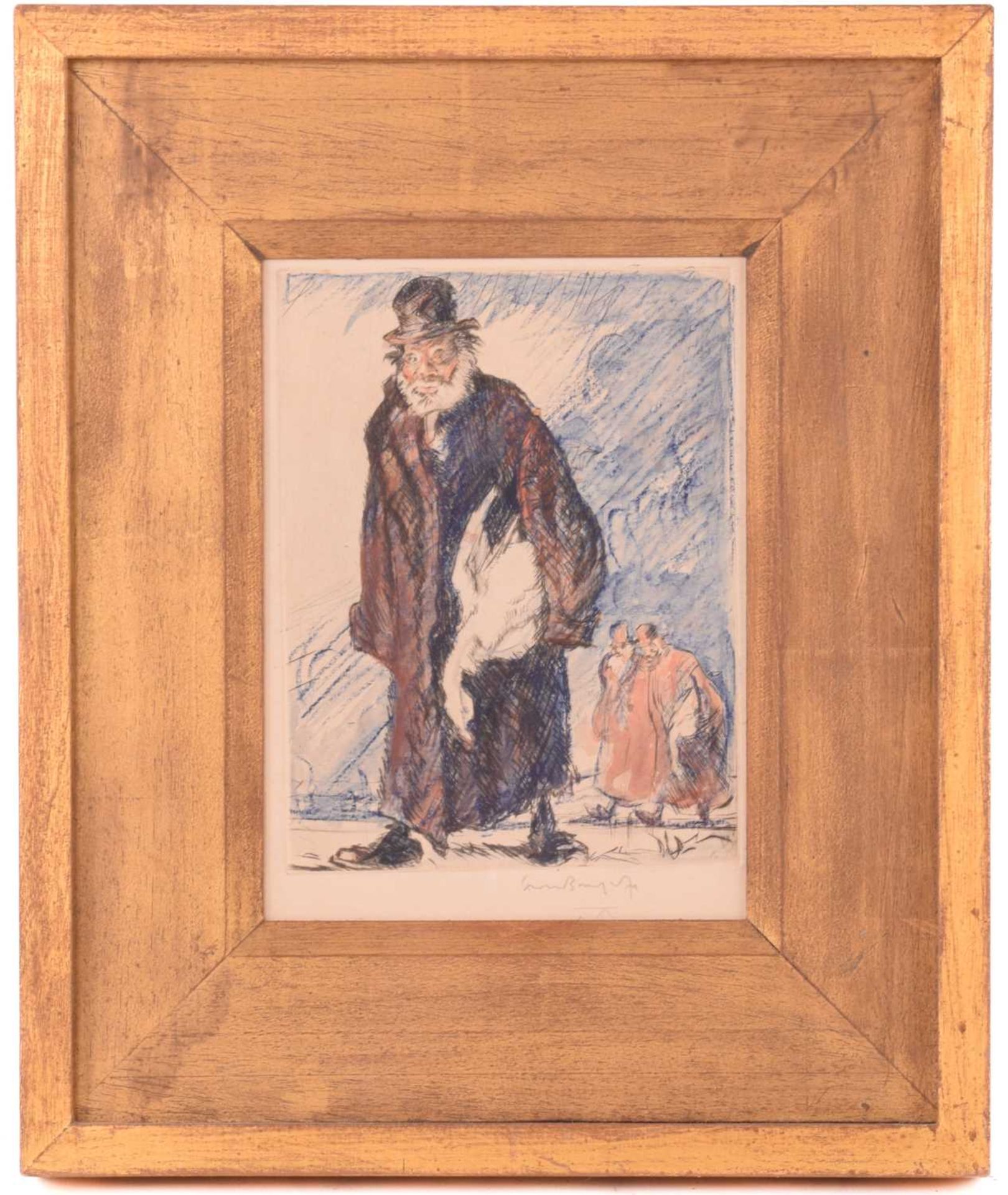 Frank Brangwyn (1867 - 1956), 'Bringing home the Christmas Goose', signed in pencil, etching, pastel - Image 19 of 25