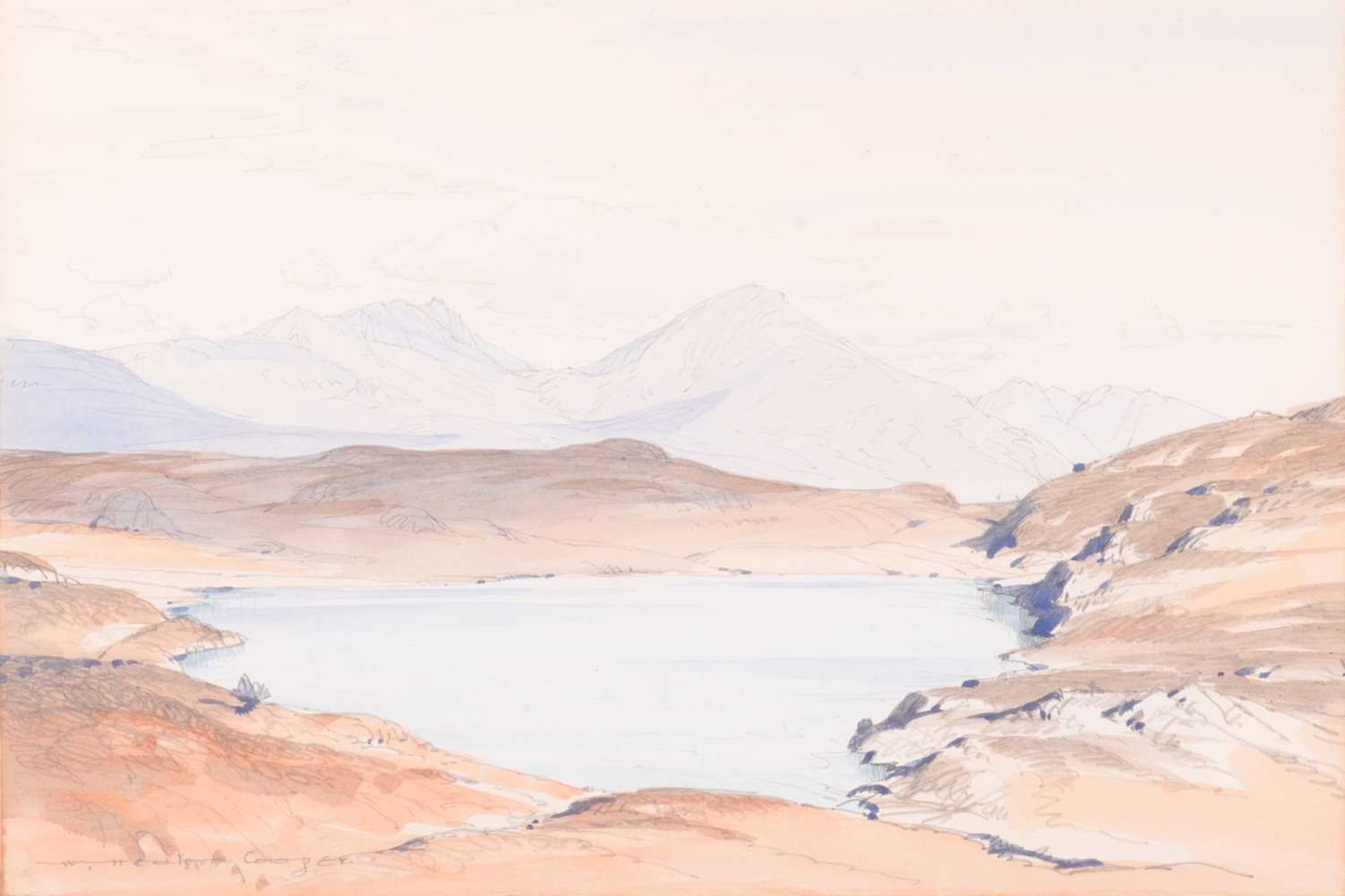 William Heaton Cooper (1903-1995) ‘Beacon Tarn’, watercolour and pencil, signed to lower left - Image 3 of 9