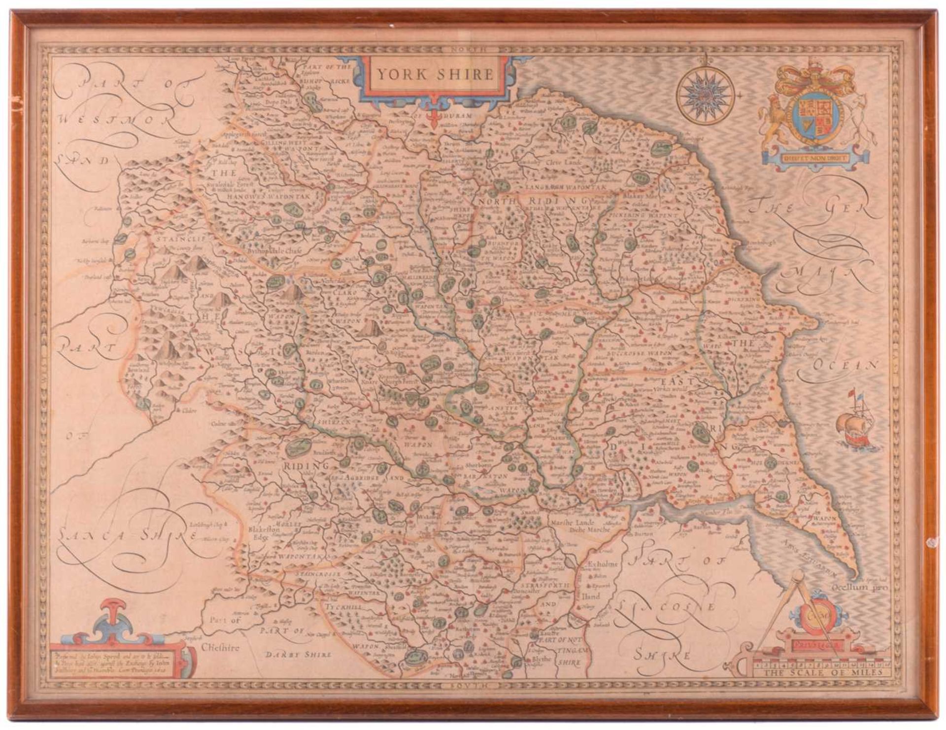 After John Speed, 'The Countie Palatine of Lancaster Described and Divided into Hundreds 1610', - Image 2 of 16