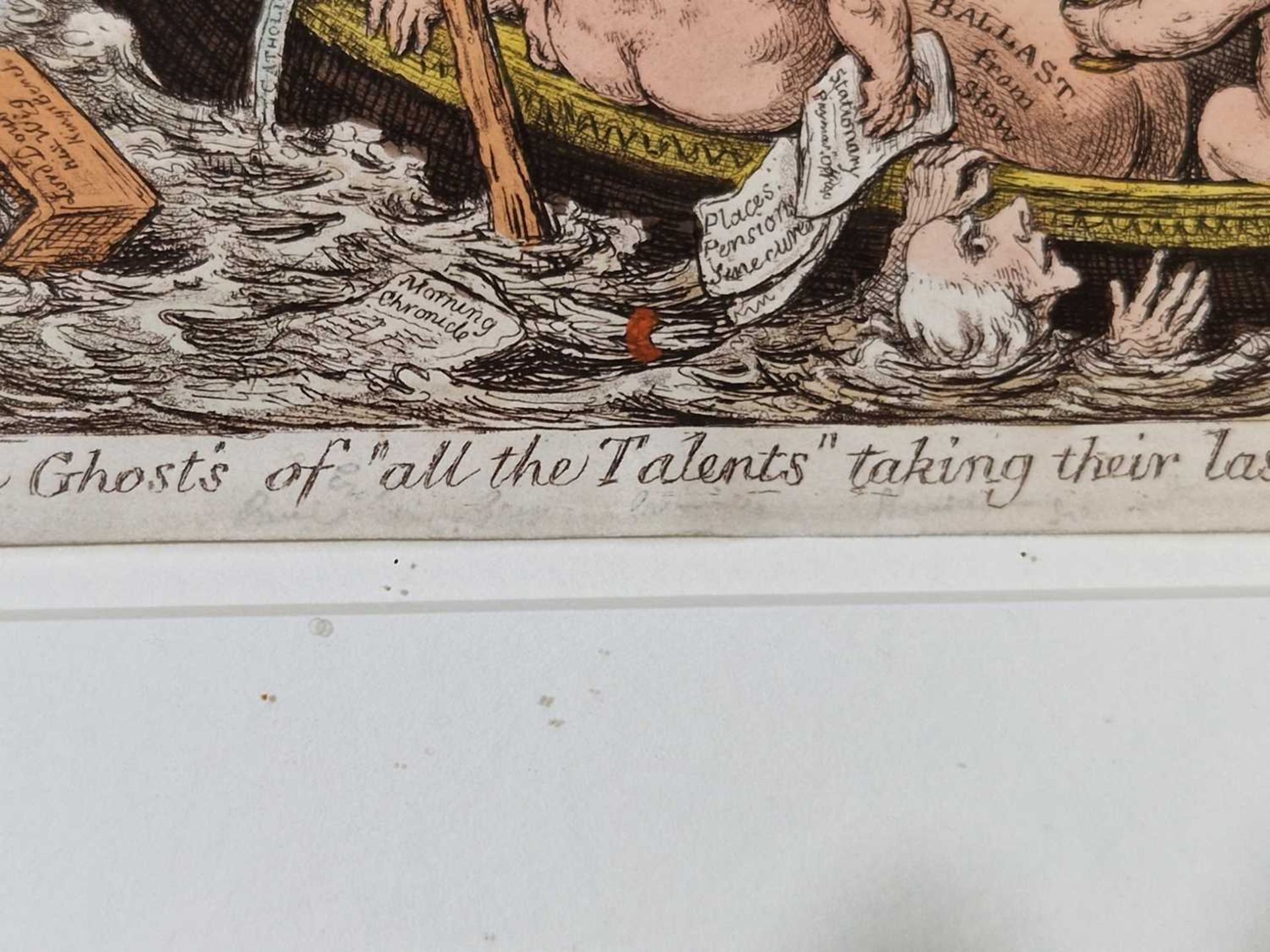 After James Gillray (1756-1815), 'Charon's Boat or the Ghosts of "all the Talents" taking their last - Image 15 of 16
