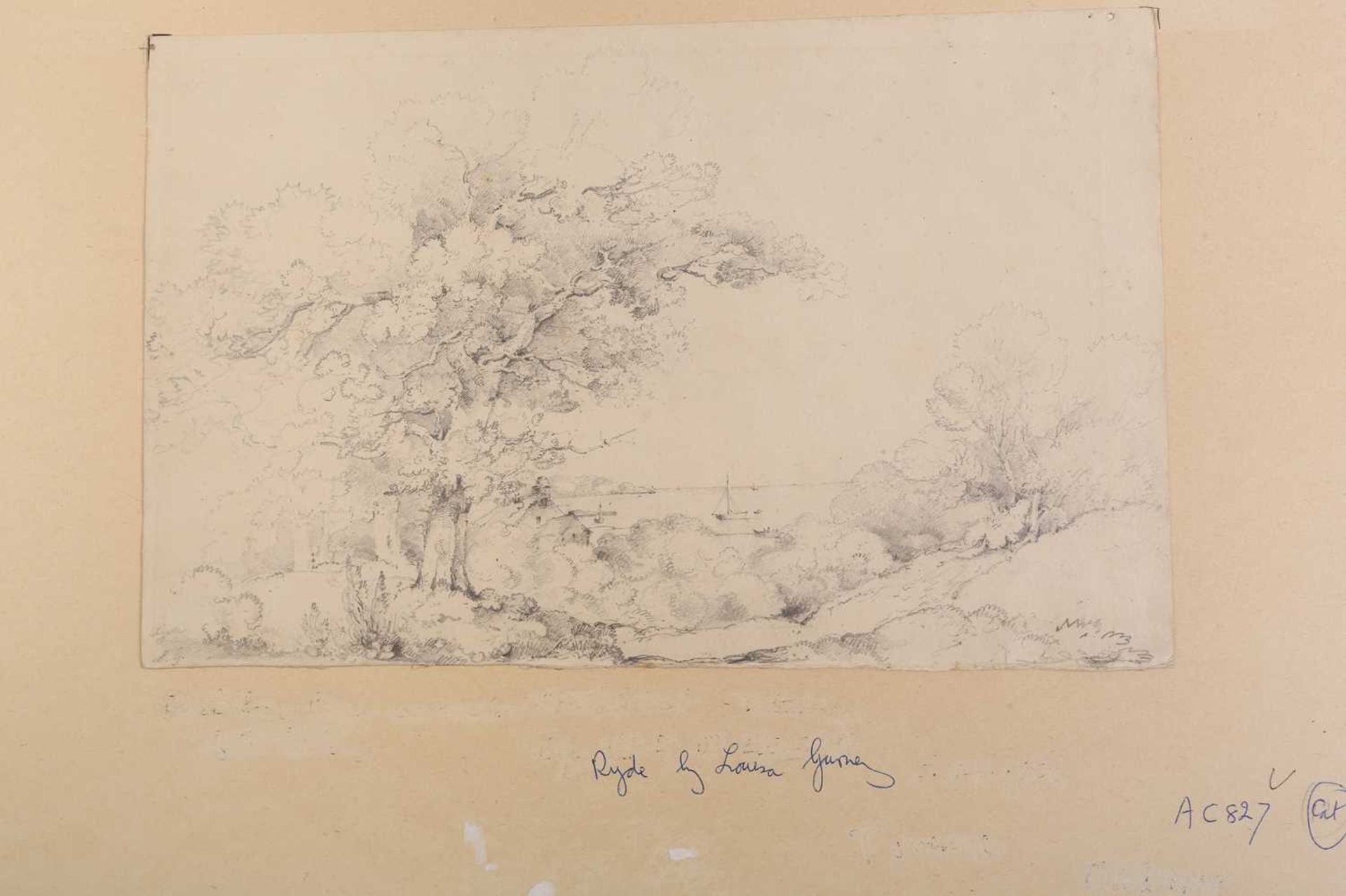 A folio of pencil works on paper by the Gurney family, some pupils of John Crome (1768-1821), - Image 18 of 20
