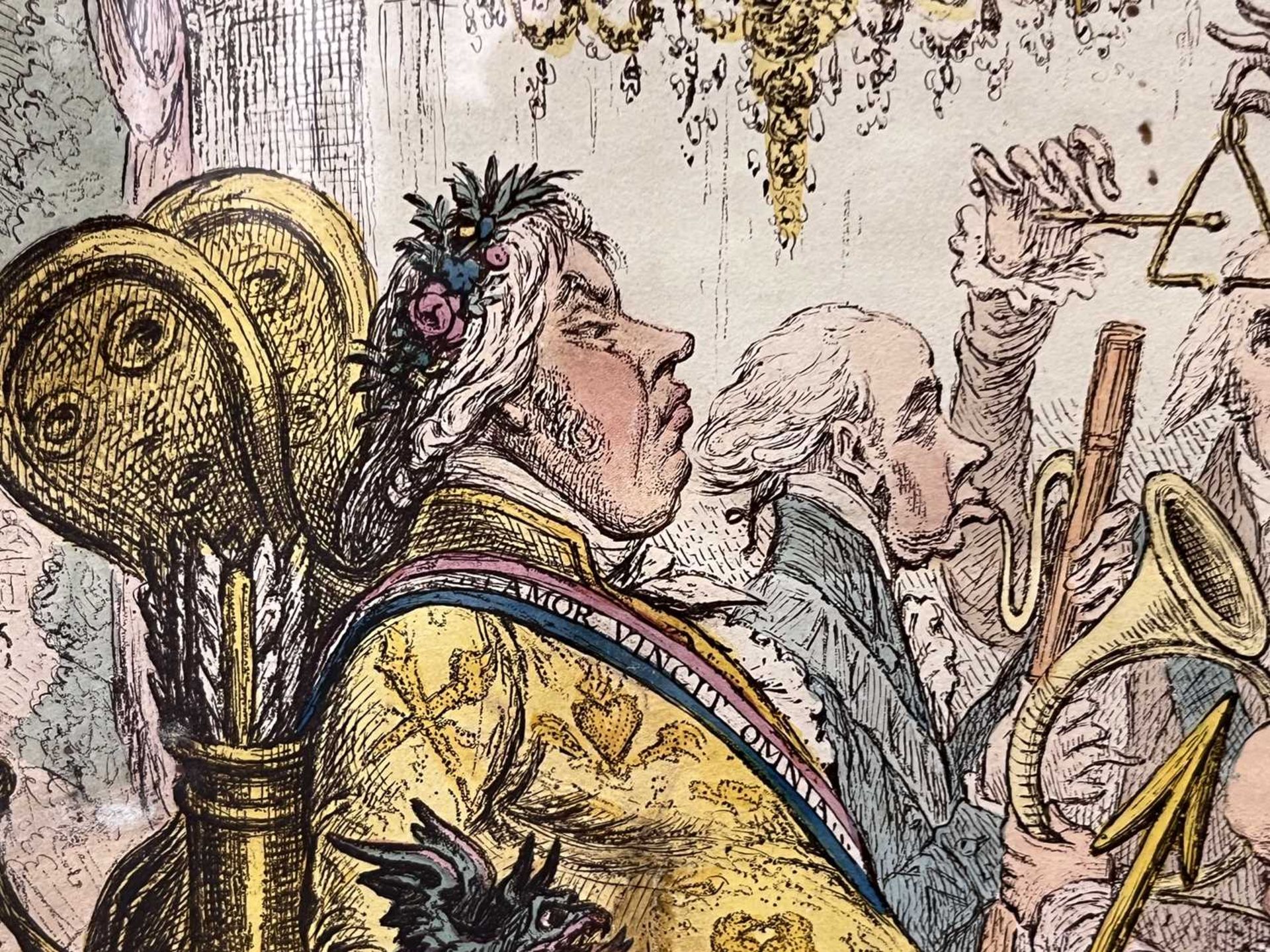 After James Gillray (1756-1815), 'Dilettanti Theatricals - or a Peep at the Green Room - Vide Pic- - Image 15 of 23