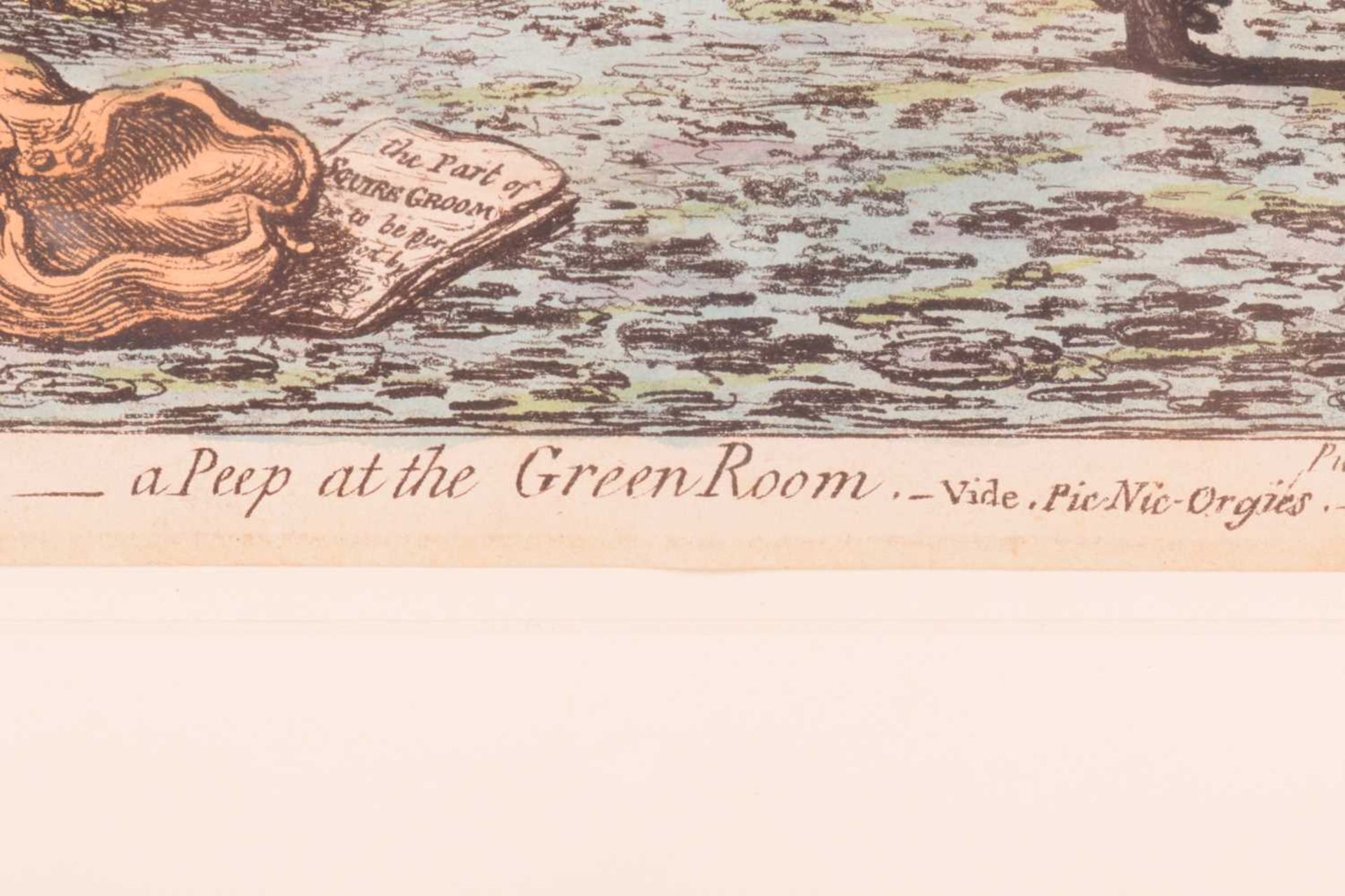 After James Gillray (1756-1815), 'Dilettanti Theatricals - or a Peep at the Green Room - Vide Pic- - Image 5 of 23