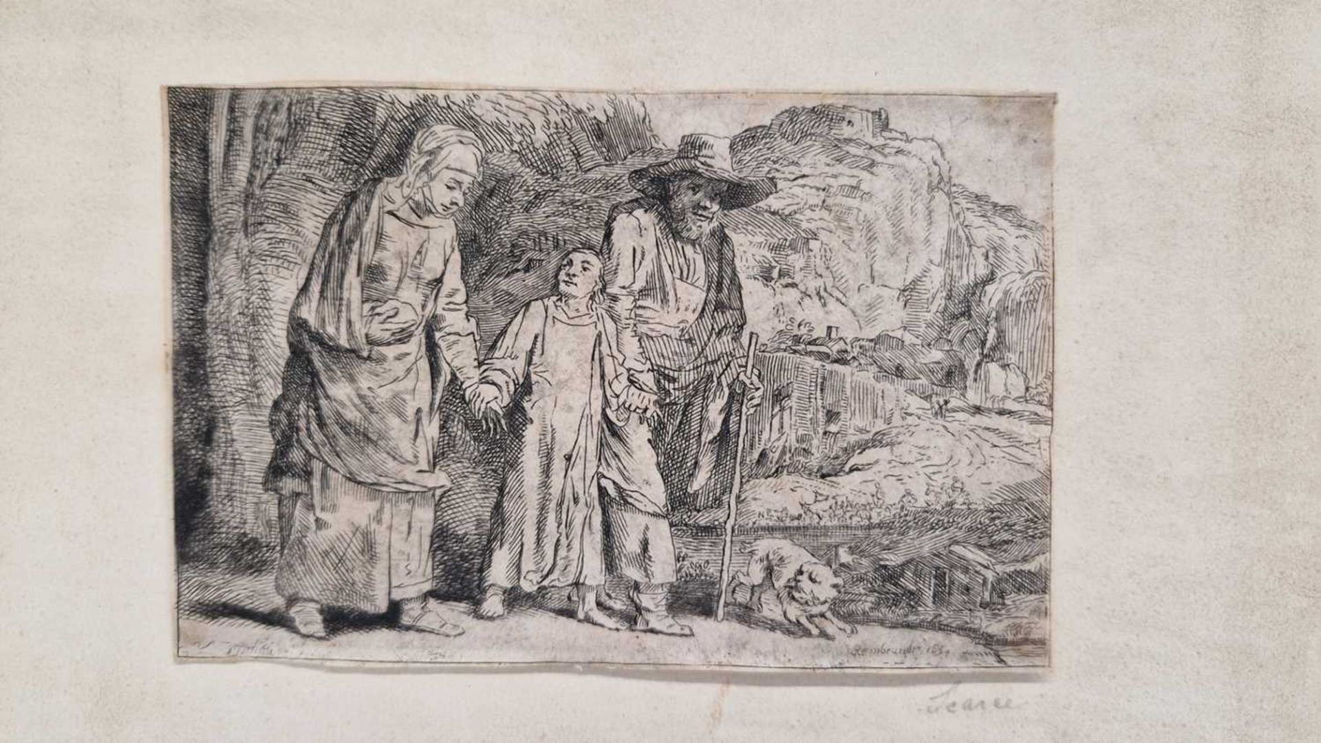 After Rembrandt van Rijn (1606 - 1669), Christ Returning from the Temple with his Parents, - Image 9 of 11