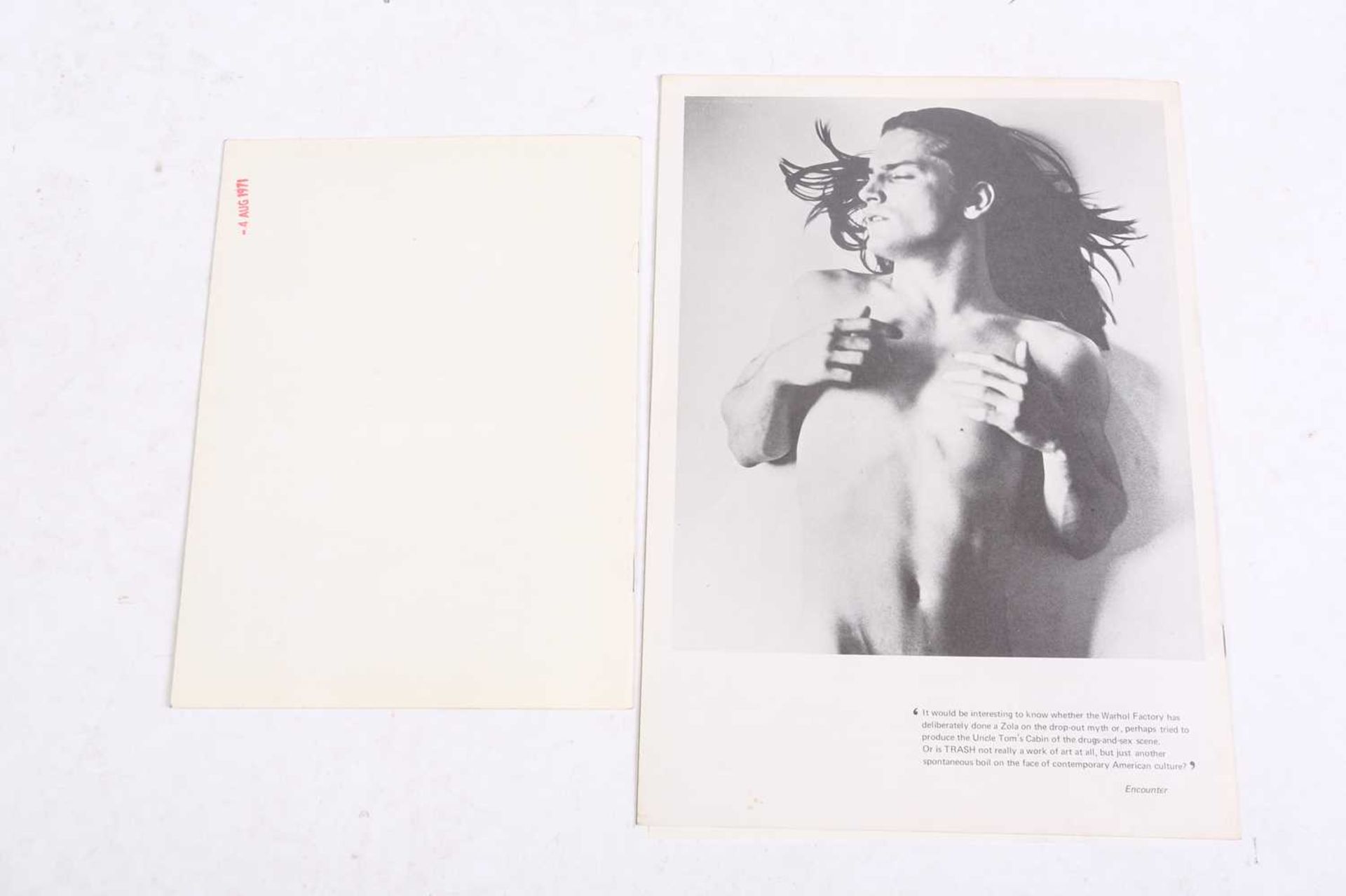 Andy Warhol (1928-1987): an original theatre programme for 'Pork', a 1971 play at the Round House, - Image 2 of 11