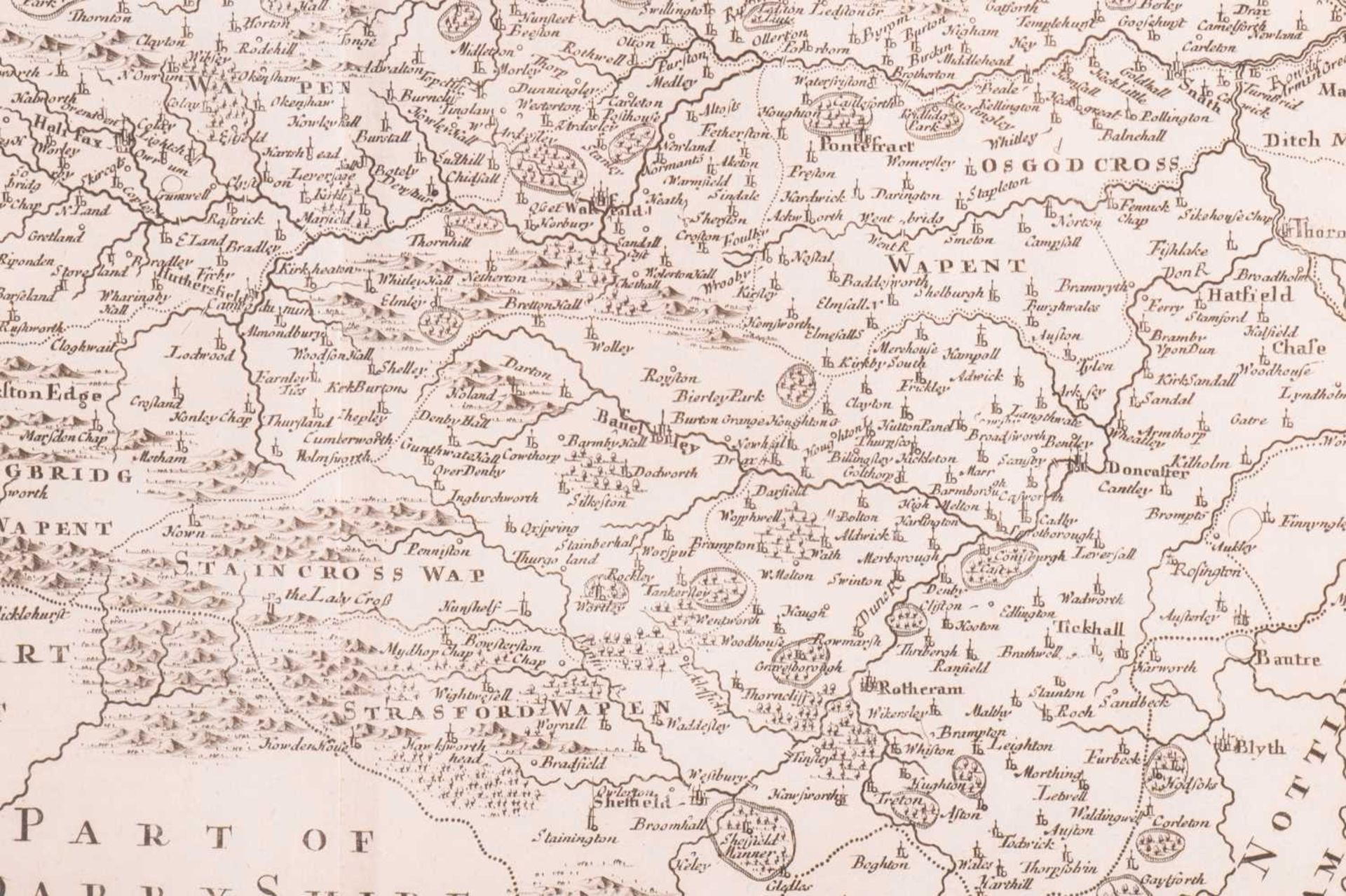 Robert Morden (c.1650-1703) a hand-tinted engraved map of 'Darbyshire', 36 cm x 42 cm, together with - Image 10 of 34