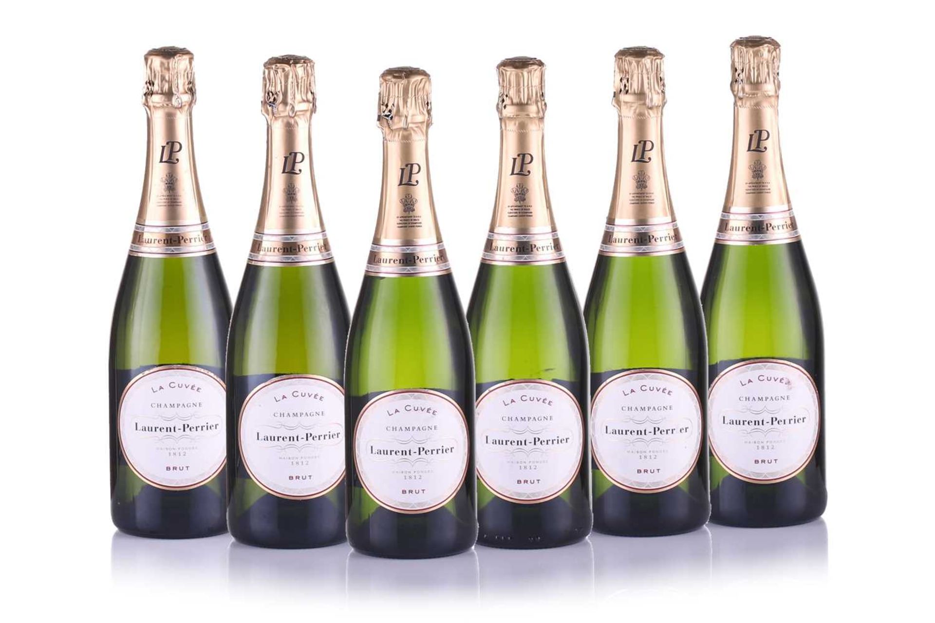 Six bottles of Laurent Perrier La Cuvee Brut Champagne, 750ml, 12%Private collector in LondonVery