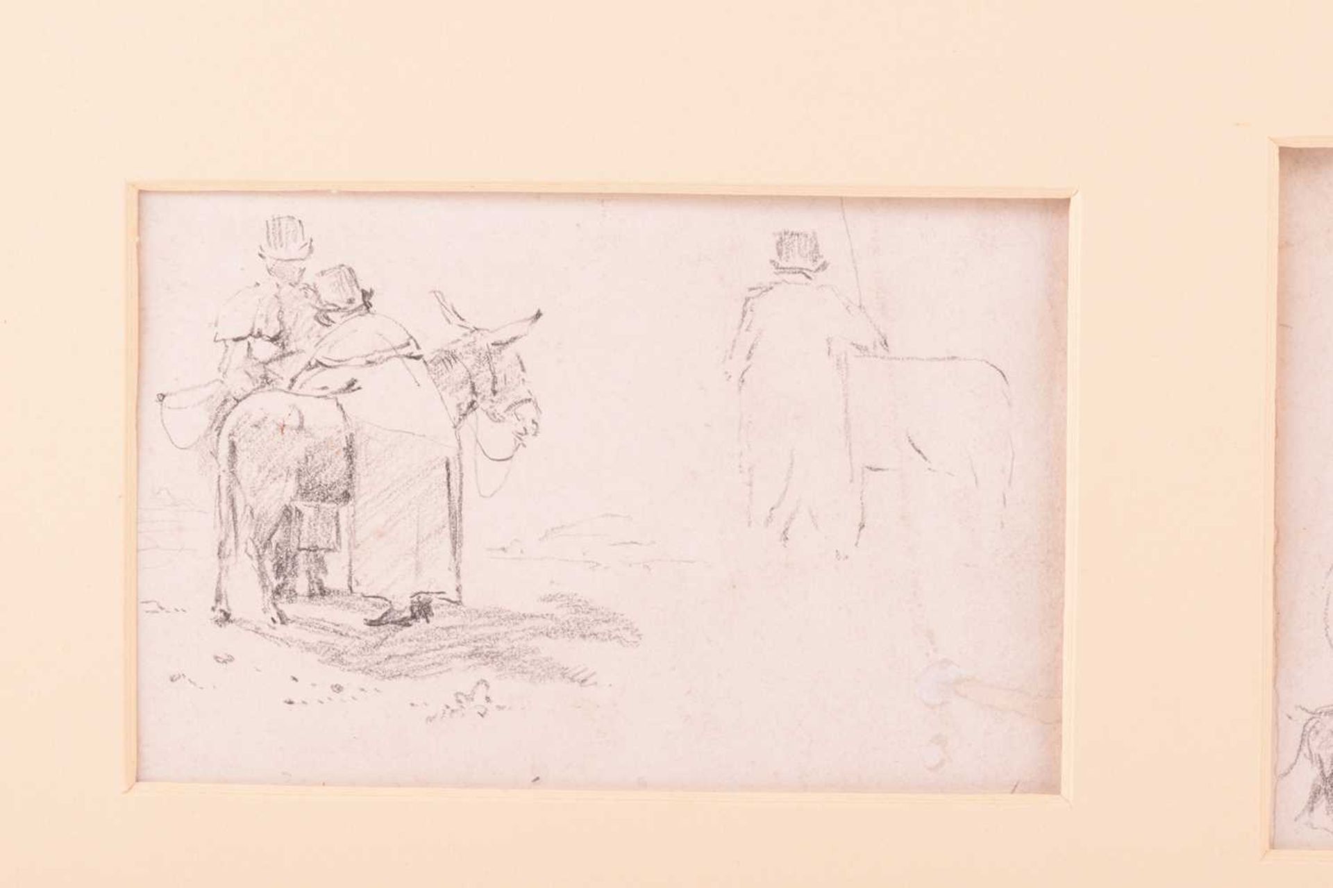 Joseph Stannard (1797-1830), four pencil sketches on paper, collated in a card mount, depicting - Image 12 of 16