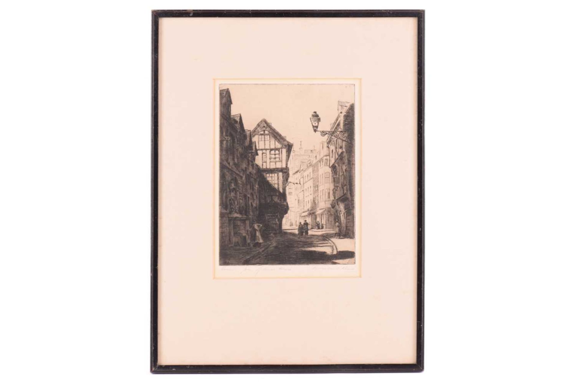 Russell Sidney Reeve (1895-1970), 'Joan of Arc's House', etching, pencil signed and titled, 21 cm