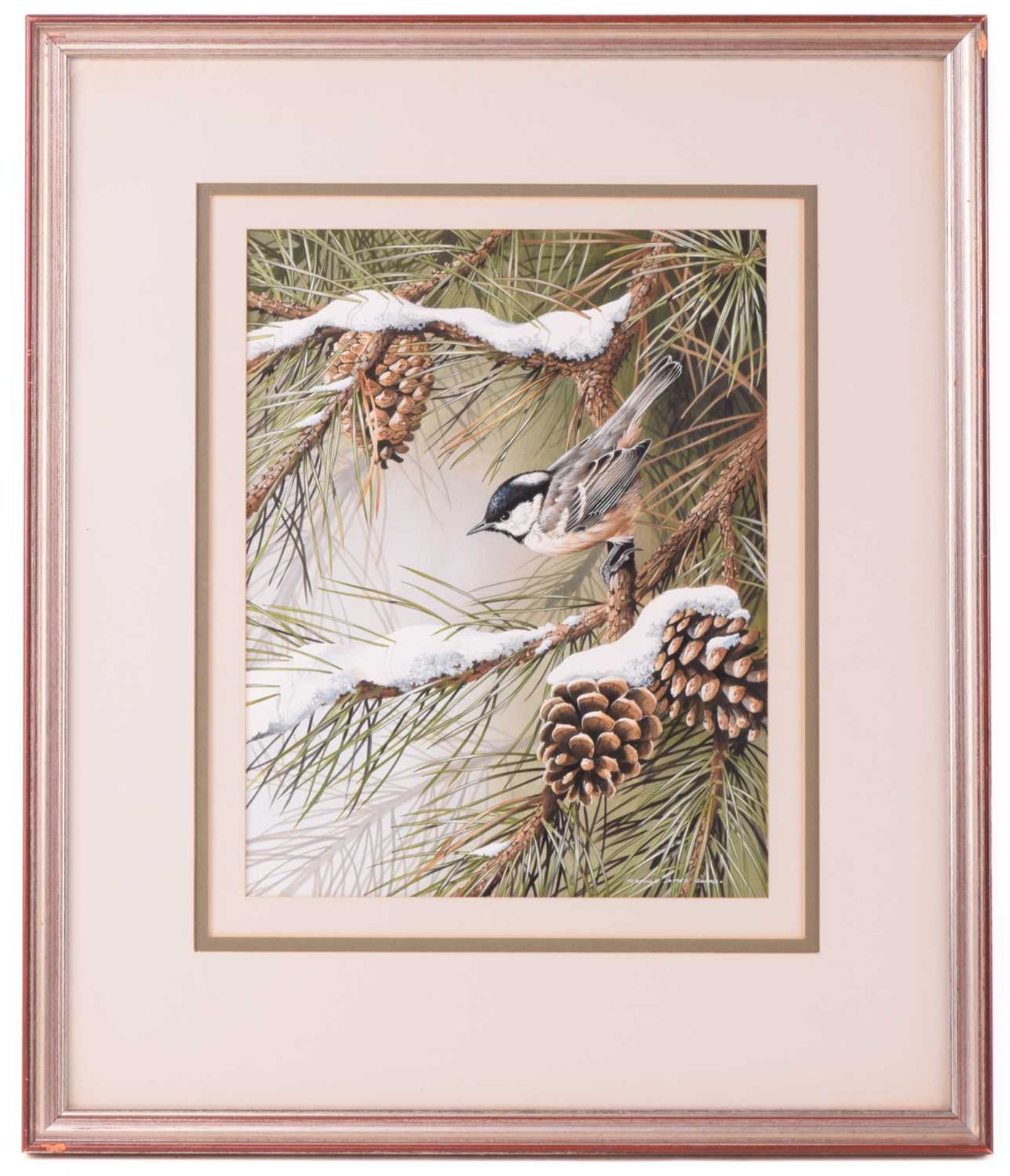 Terance James Bond (b.1946) British, four acrylic portraits of birds in natural habitat, comprising: - Image 2 of 26