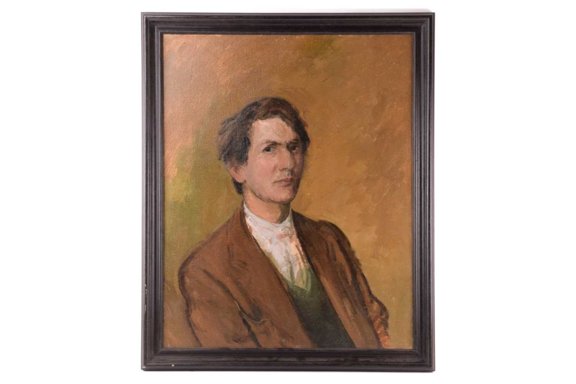 John Sergeant (1937-2010), self-portrait, unsigned, oil on canvas, 76 cm x 61 cm, framed, 86 x 70.