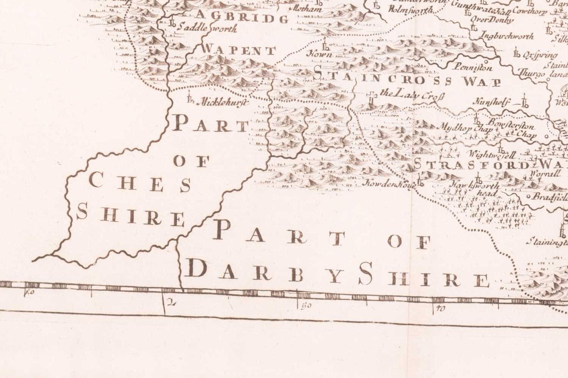 Robert Morden (c.1650-1703) a hand-tinted engraved map of 'Darbyshire', 36 cm x 42 cm, together with - Image 32 of 34