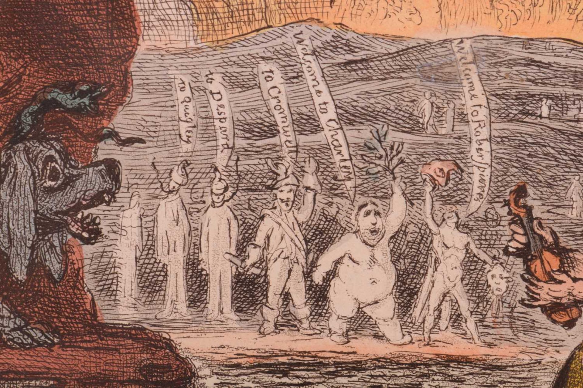 After James Gillray (1756-1815), 'Charon's Boat or the Ghosts of "all the Talents" taking their last - Image 8 of 16