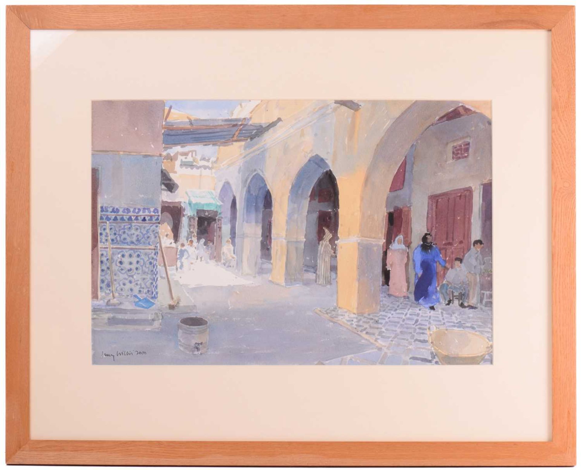 Lucy Willis (b.1954) British, ‘Arcade, Meknes’, watercolour, signed and dated 2000, 37 cm x 55.5 - Image 2 of 10
