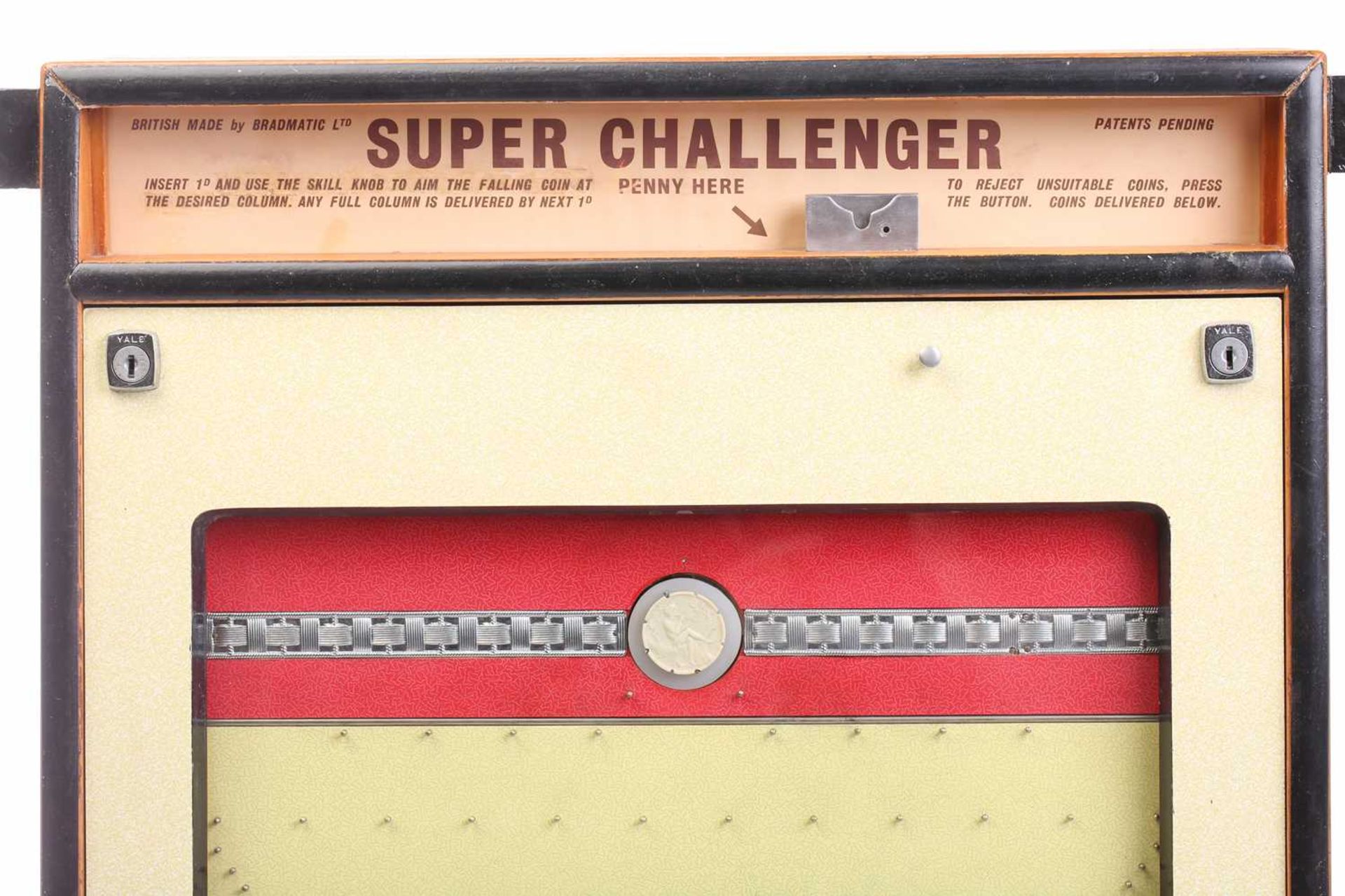 A Bradmatic Super Challenger 'Penny Falls' arcade machine, mid-20th century, in apparent working - Image 6 of 19