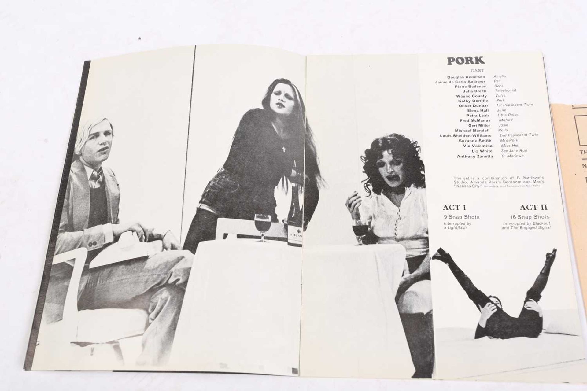 Andy Warhol (1928-1987): an original theatre programme for 'Pork', a 1971 play at the Round House, - Image 4 of 11