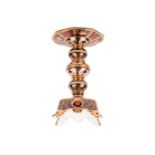 A Royal Crown Derby, "Old Imari & Solid Gold Band" prestige pricket candlestand, bearing the date