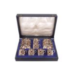 A presentation cased Royal Crown Derby "Imari" (2541) pattern bone china coffee set for six,