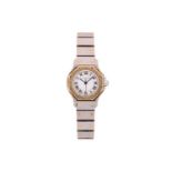 A Cartier Santos Octagon automatic lady's dress watch. Serial: 090741229 Case Material: Steel and