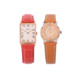 A pair of Hermes and Berkley Geneve lady's dress watches. Featuring a Hermes bi-colour Swiss-made