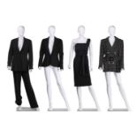 Assorted garments from various designer brands; including an Emporio Armani black two-piece suit,