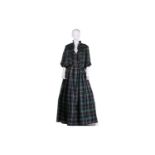 Caroline Charles - a three-piece silk tartan dress, comprising a spaghetti strap camisole with